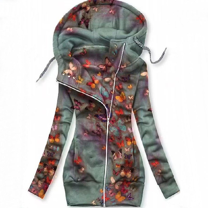 Damen Schmetterling Kunst Strickjacke Sweatshirt-Bella Webshop