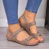 Flache Zehen Klettverschluss Casual Sandalen-Bella Webshop