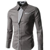 Herren Slim Fit Lange Ärmel-Bella Webshop