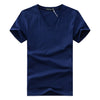 Herren Slim Fit T-Shirt Mit V-Ausschnitt-Bella Webshop