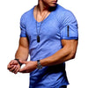 Herren V-Ausschnitt Muscle T-Shirts-Bella Webshop