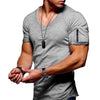 Herren V-Ausschnitt Muscle T-Shirts-Bella Webshop