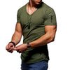 Herren V-Ausschnitt Muscle T-Shirts-Bella Webshop