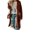 Lange Jacke Mit Samttaschen-Bella Webshop