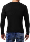 Langer Plissierter Strickpullover Für Männer-Bella Webshop