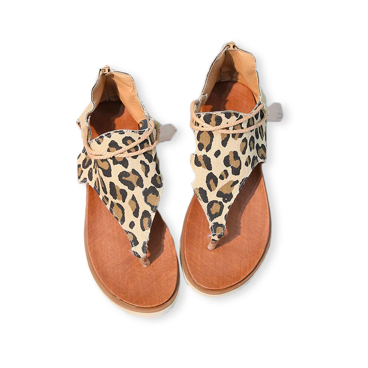 Leopard Gladiator Sandalen-Bella Webshop