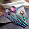 Regenbogen-Besteck-Set (4 Teile)-Bella Webshop