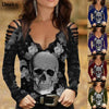 Sexy Totenkopf-Spitze Mit Blumenmuster-Bella Webshop